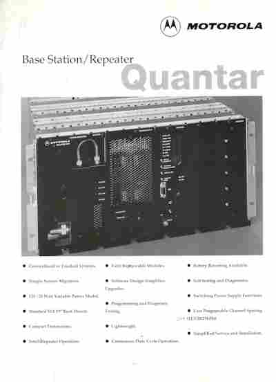 Буклет Motorola Base Station Repeater Quantar, 55-1644, Баград.рф
